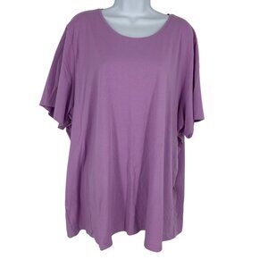 CJ Banks Lot of 4 Short Sleeve Crew Neck Comfortable Everyday Wear TShirts Sz 3X